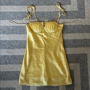 Yellow Spaghetti Strap Dress